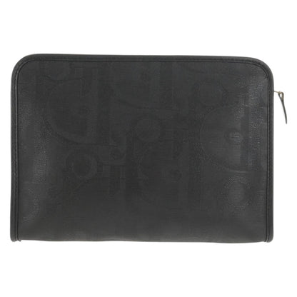 Christian Dior Vintage Trotter Pouch Diorissimo Canvas, BLACK, PVC, Clutche & pouche