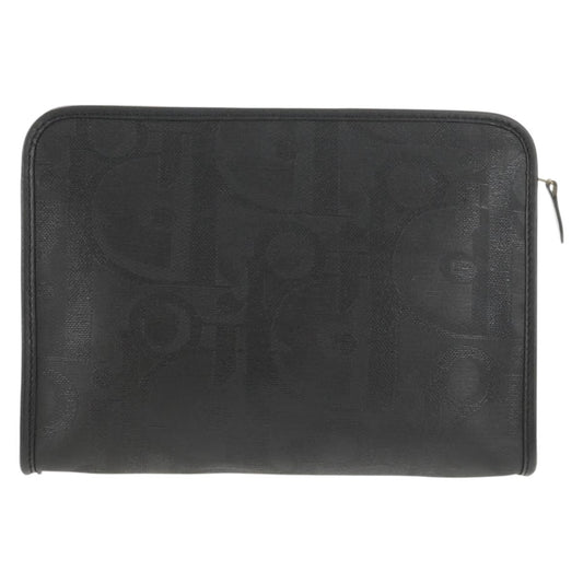 Christian Dior Vintage Trotter Pouch Diorissimo Canvas, BLACK, PVC, Clutche & pouche