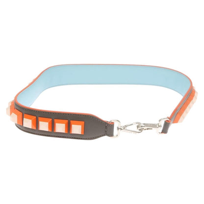 Fendi Strap You Shoulder Strap Leather, GRAY, LEATHER, Straps