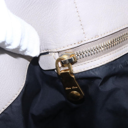 Miu Miu Vintage Tote bag Leather, BLACK, LEATHER, Tote bag