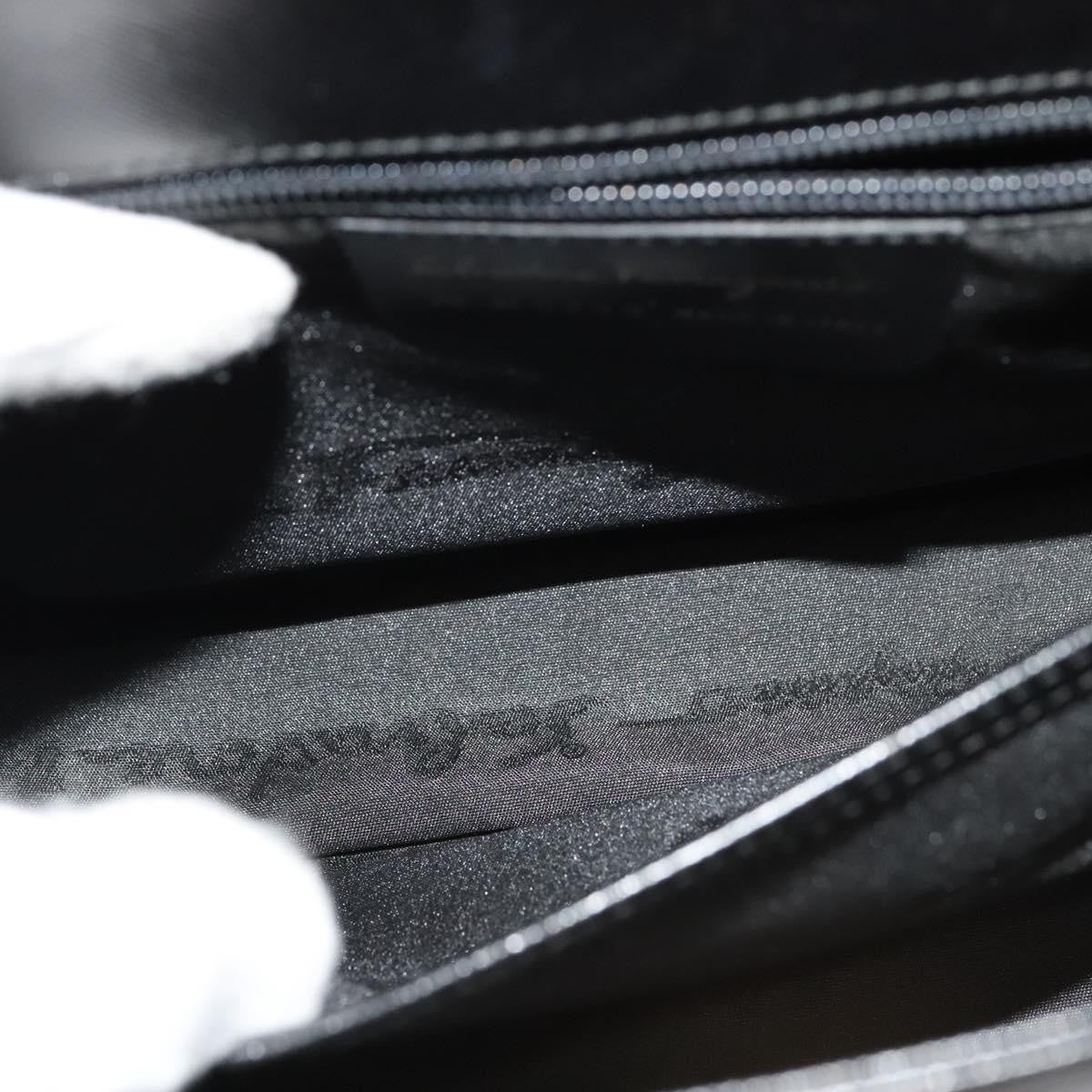 Salvatore Ferragamo Gancini Convertible Top Handle Bag Leather, BLACK, LEATHER, Handbag