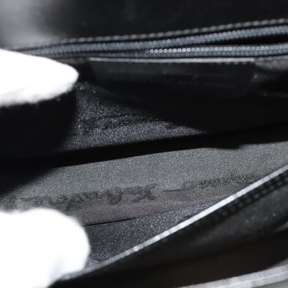 Salvatore Ferragamo Gancini Convertible Top Handle Bag Leather, BLACK, LEATHER, Handbag