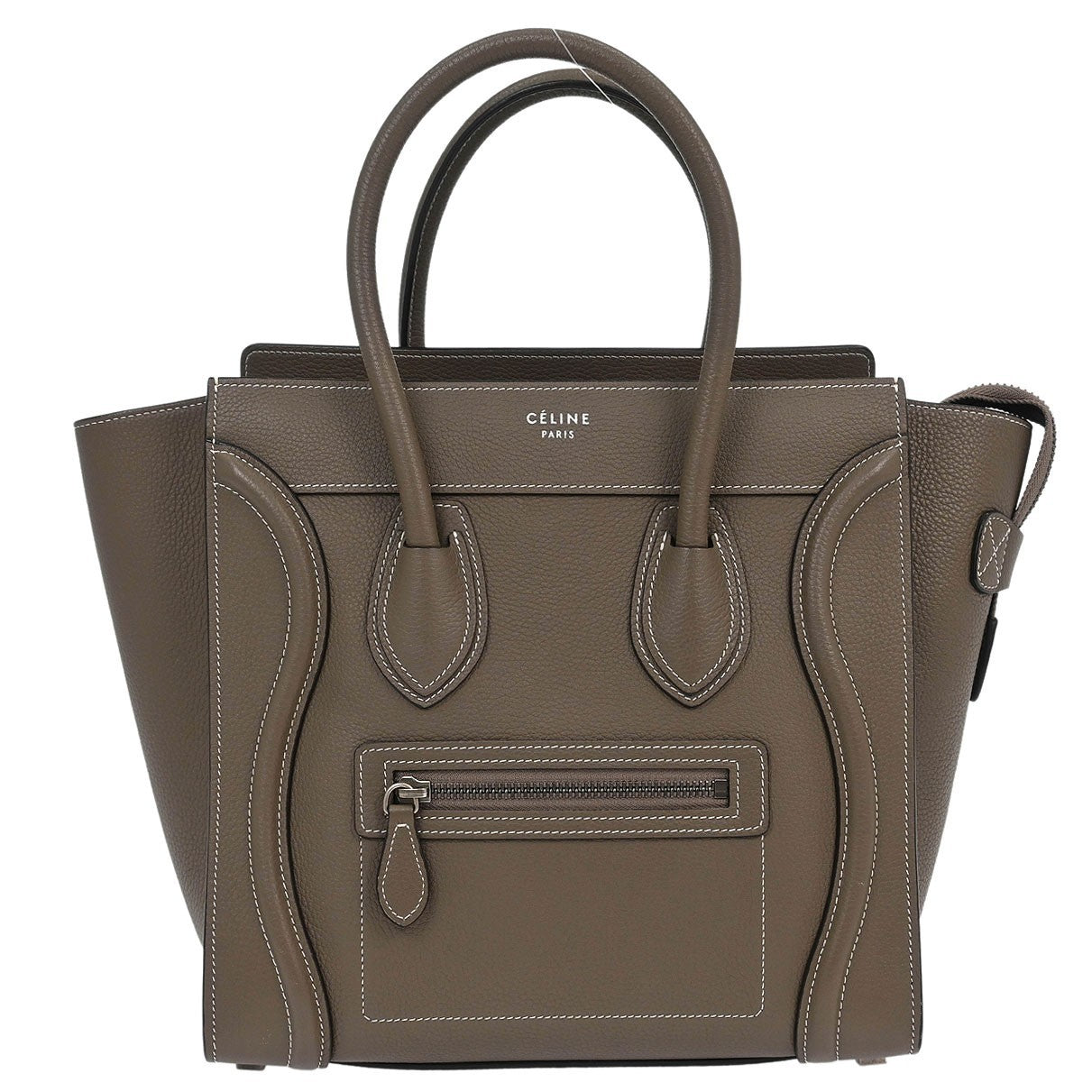 Celine Luggage Bag Smooth Leather, BROWN, LEATHER, Tote bag