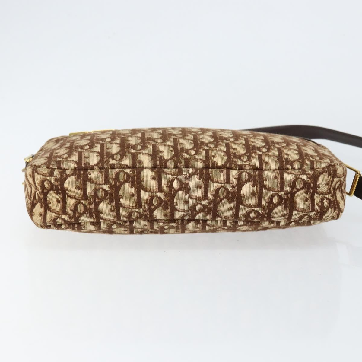 Christian Dior Vintage Trotter Crossbody Bag Diorissimo Coated Canvas, BROWN, CANVAS, Shoulder bag