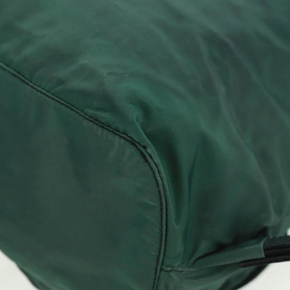 Prada Vela Double Front Pocket Backpack Tessuto with Saffiano Leather, GREEN, NYLON, Backpack