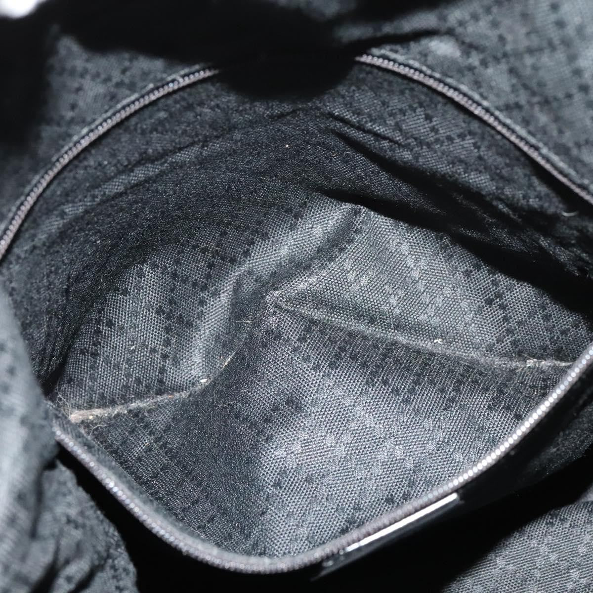 Gucci Vintage Bamboo Shoulder Bag Nylon, BLACK, NYLON, Shoulder bag