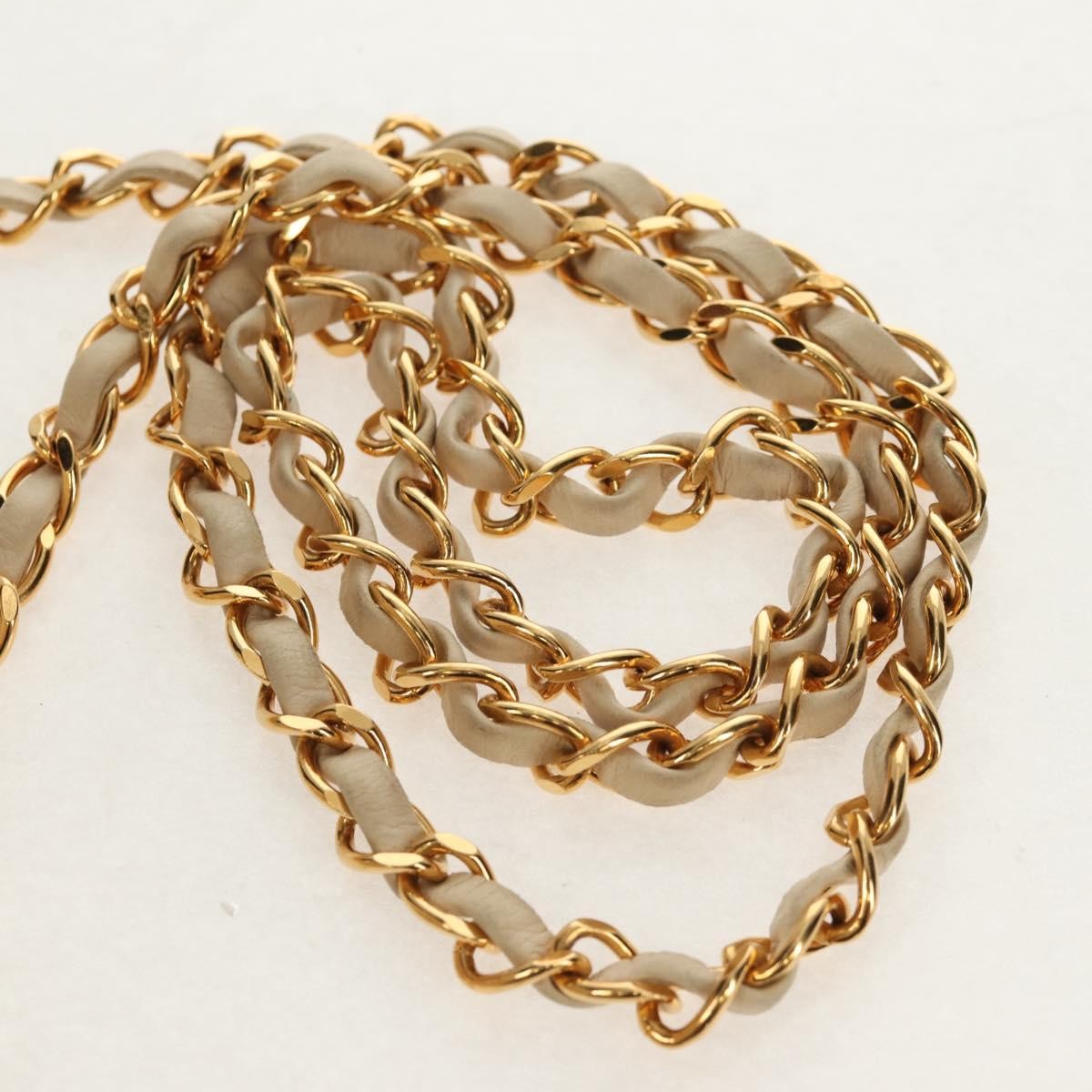 Chanel Chain Flap Shoulder Bag Quilted Lambskin, BEIGE, LEATHER, Shoulder bag