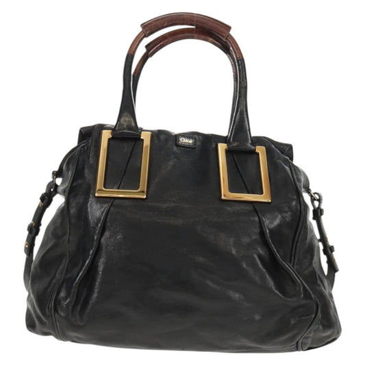 Chloe Ethel Handbag Leather, BLACK, LEATHER, Handbag