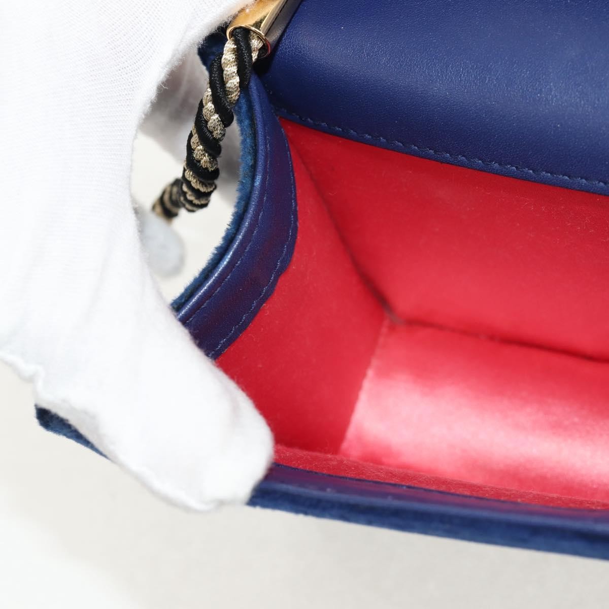 Gucci G Broadway Shoulder Bag Velvet with Crystals, BLUE, VELVET, Shoulder bag