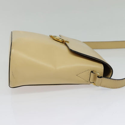 Celine Shoulder Bag Leather, BEIGE, LEATHER, Shoulder bag