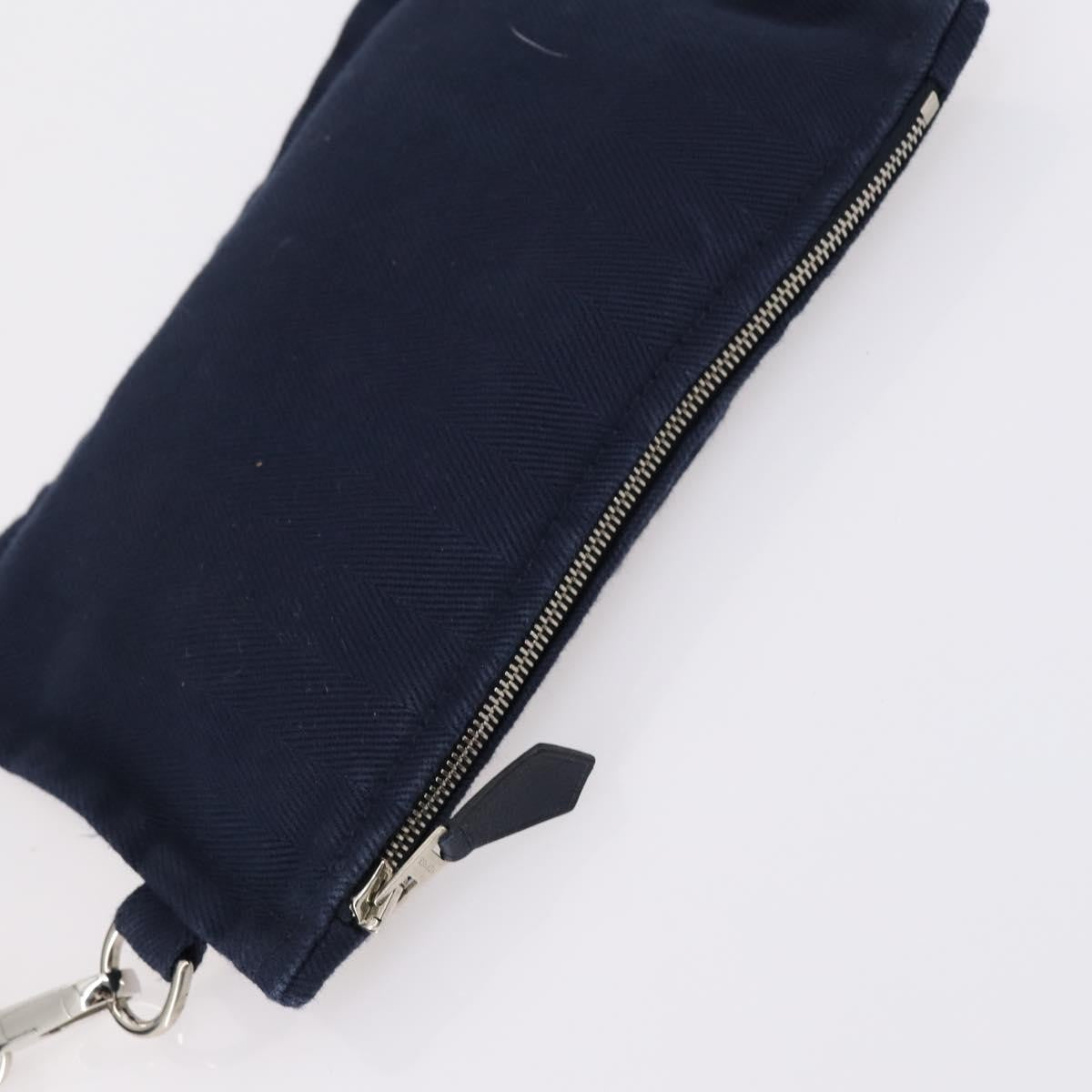 Hermes Valparaiso Bag Toile and Leather, NAVY, CANVAS, Handbag