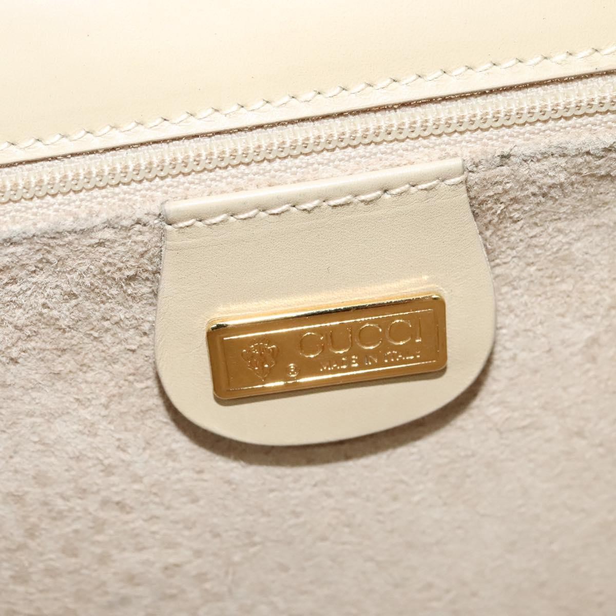 Gucci Vintage Interlocking G Flap Shoulder Bag Leather, BEIGE, LEATHER, Shoulder bag