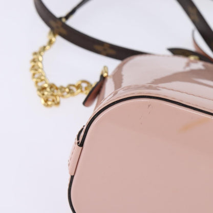 Louis Vuitton Alma Chain Handbag Vernis with Monogram Canvas, PINK, PATENT_LEATHER, Shoulder bag