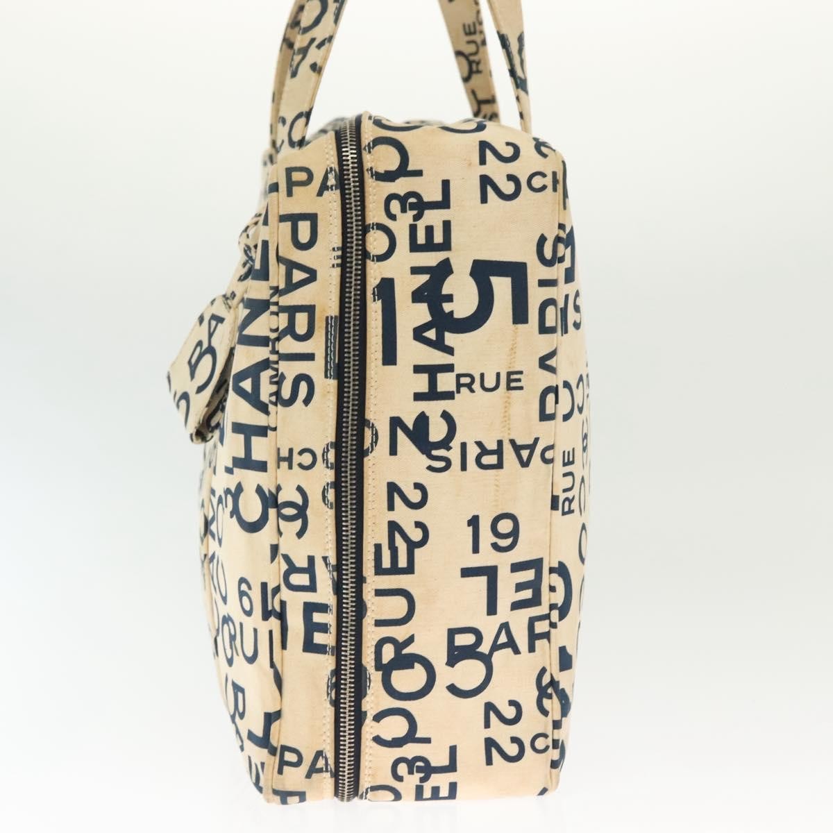 Chanel Cambon Canvas, WHITE, CANVAS, Handbag