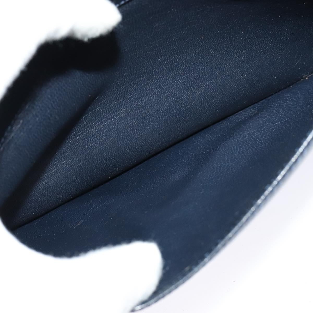 Celine Envelope Shoulder Bag Leather, NAVY, LEATHER, Shoulder bag