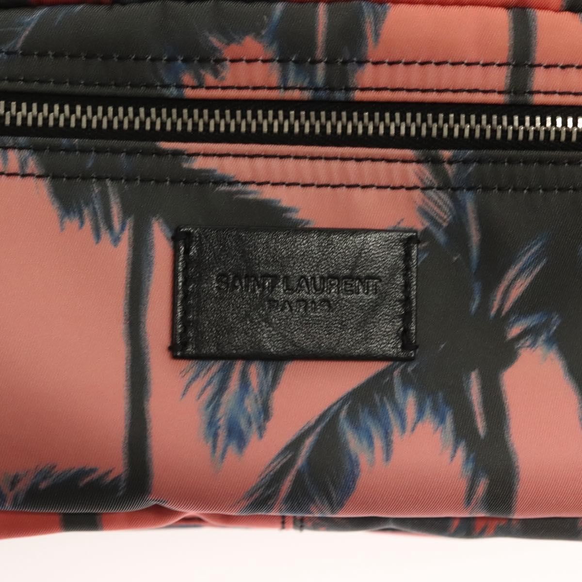 Saint Laurent Front Pocket Waist Bag Printed Nylon, PINK, NYLON, Shoulder bag