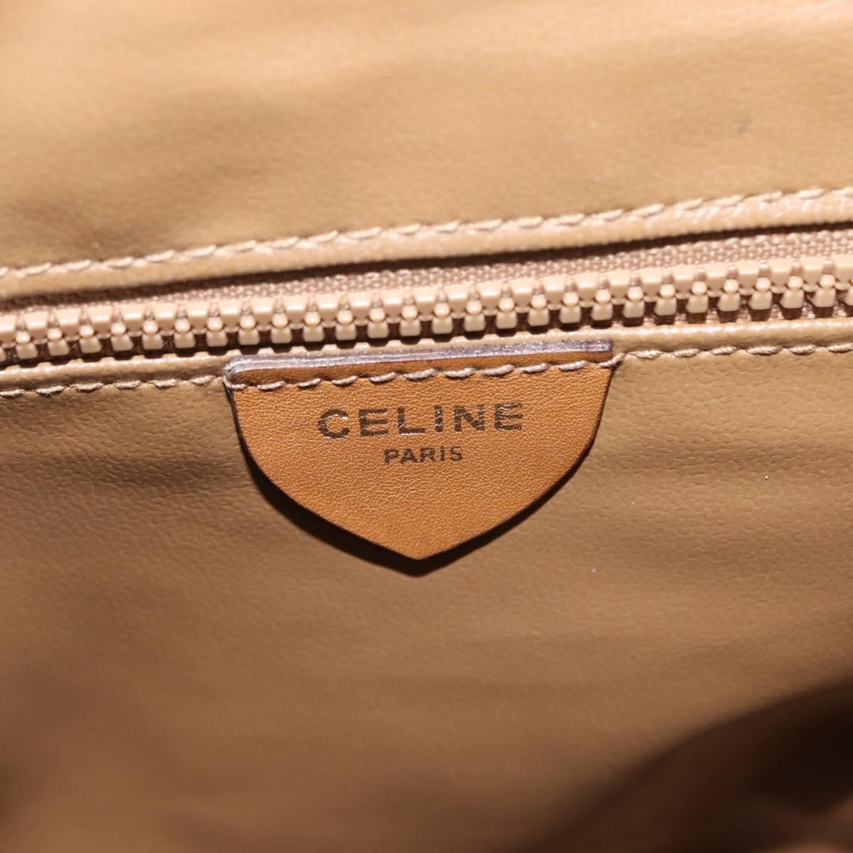 Celine Macadam Shoulder Bag PVC Leather, Beige, PVC + Canvas, Shoulder Bag