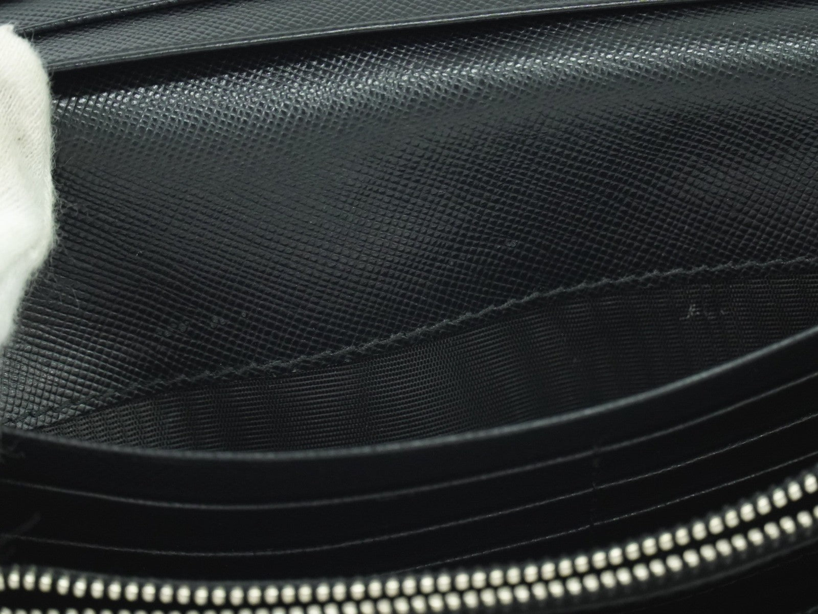 Prada Continental Wallet Tessuto, BLACK, NYLON, Wallets