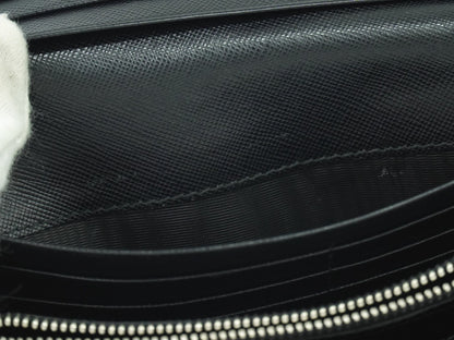 Prada Continental Wallet Tessuto, BLACK, NYLON, Wallets