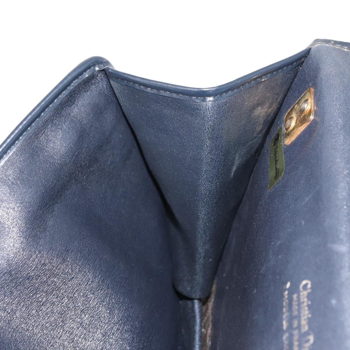 Christian Dior Vintage Trotter Shoulder Bag Canvas, NAVY, CANVAS, Shoulder bag