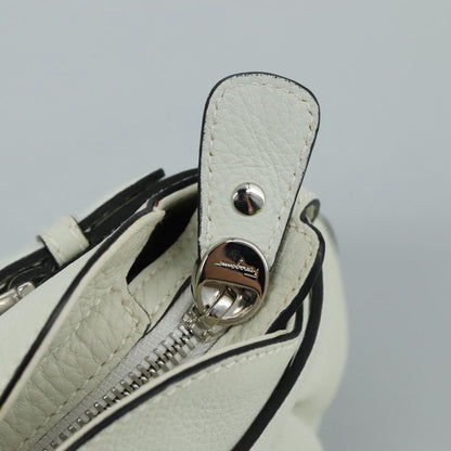 Salvatore Ferragamo Marisa Satchel Leather, WHITE, LEATHER, Handbag