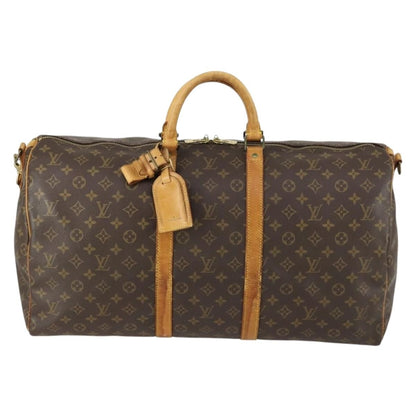 Louis Vuitton Keepall Bandouliere Bag Monogram Canvas, BROWN, CANVAS, Travel bag