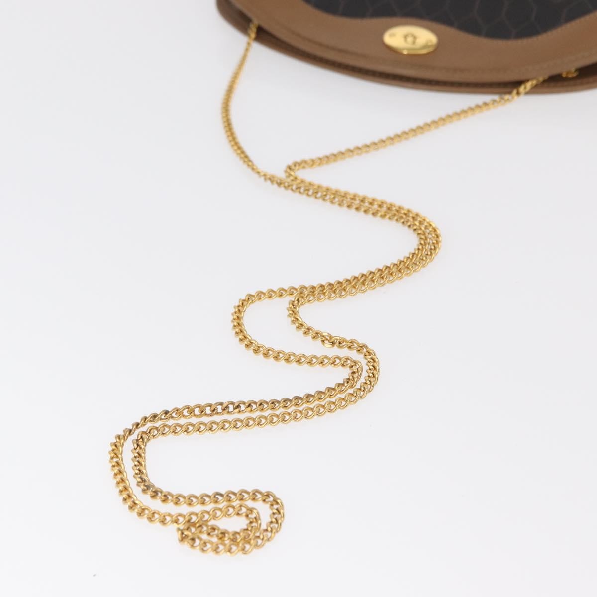 Christian Dior Vintage Honeycomb Shoulder Bag Canvas and Leather, BLACK, CANVAS, Shoulder bag