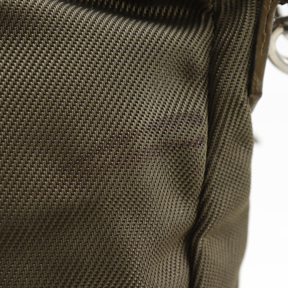 Gucci Vintage Bamboo Shoulder Bag Nylon, KHAKI, NYLON, Shoulder bag