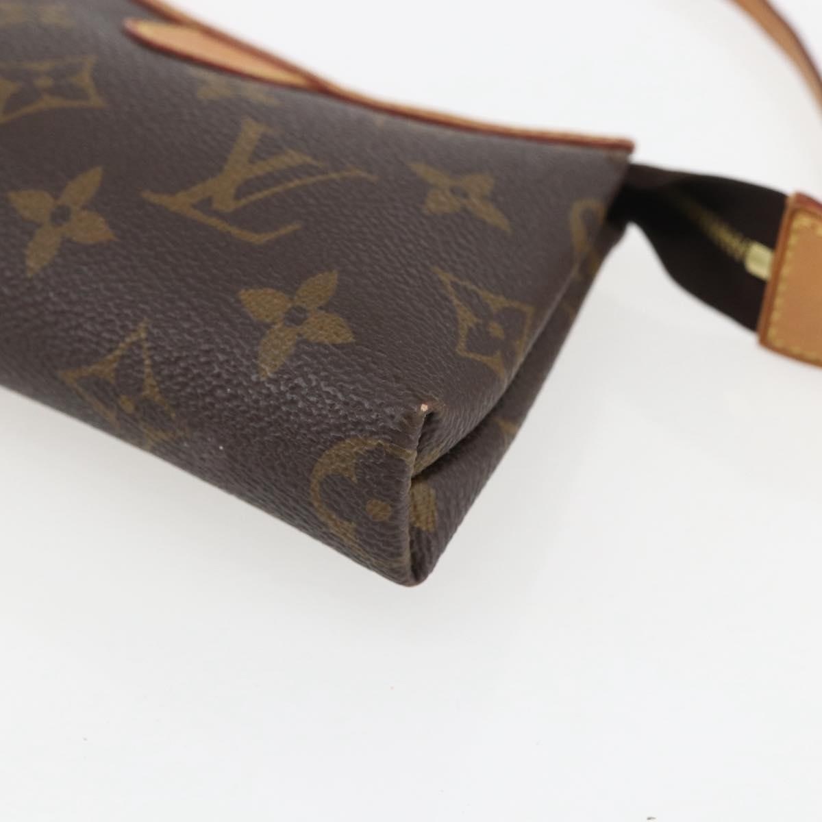 Louis Vuitton Delightful Pochette Monogram Canvas, BROWN, CANVAS, Clutche & pouche