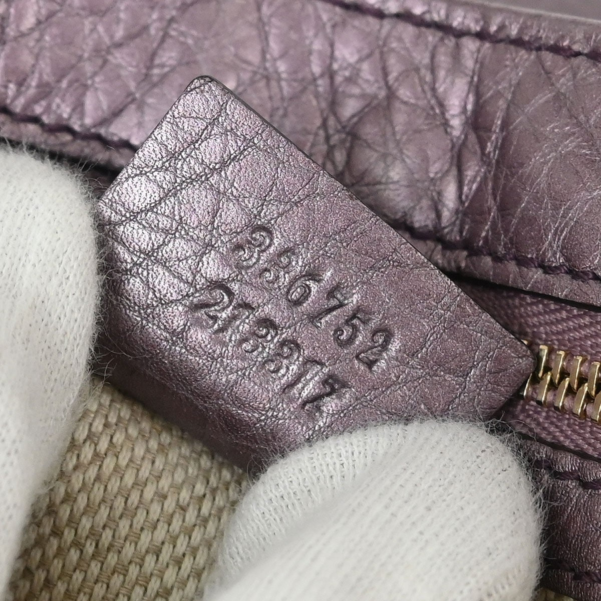 Gucci Soho Chain Crossbody Bag Leather, PURPLE, LEATHER, Shoulder bag