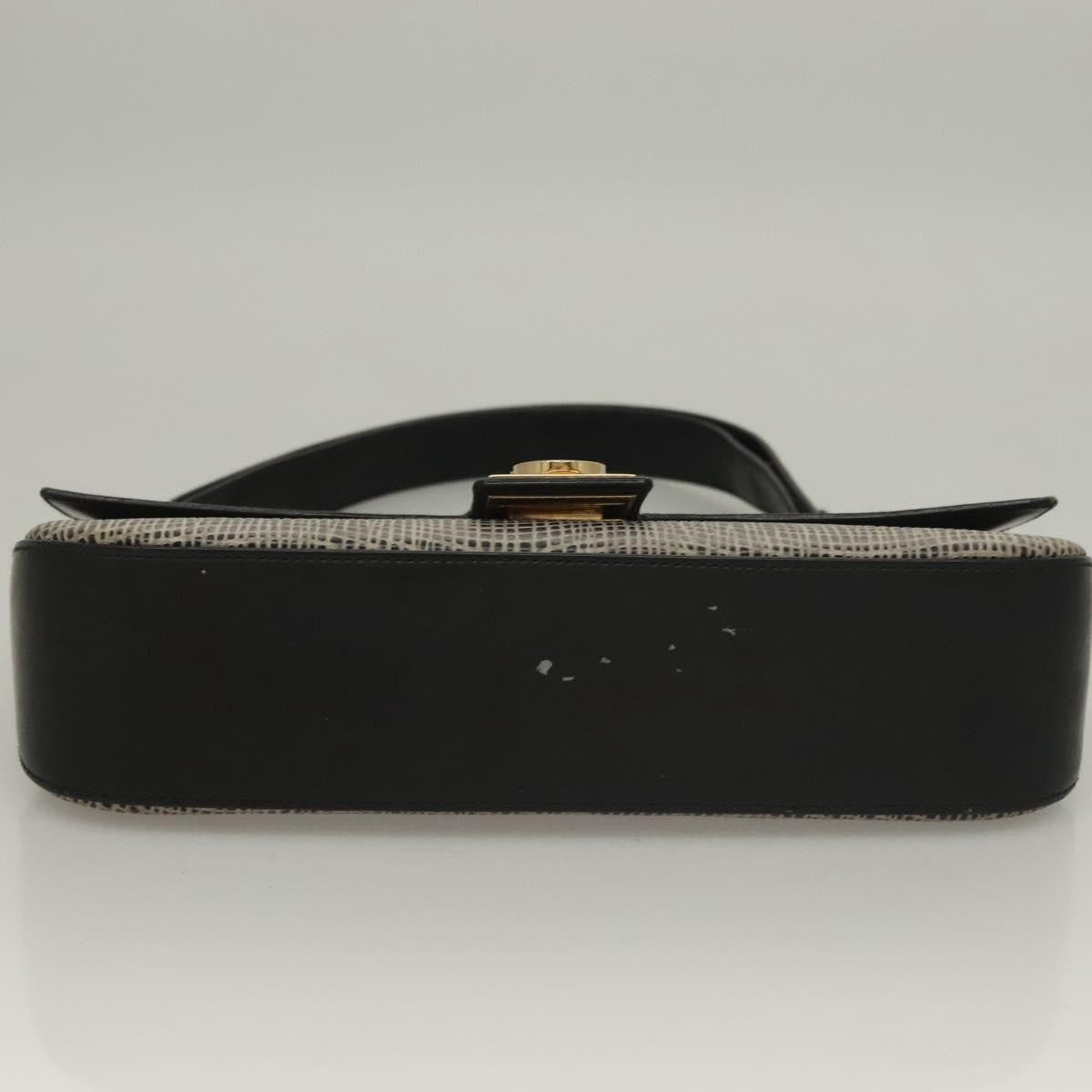 Salvatore Ferragamo Gancini Shoulder Bag Leather, BLACK, LEATHER, Shoulder bag