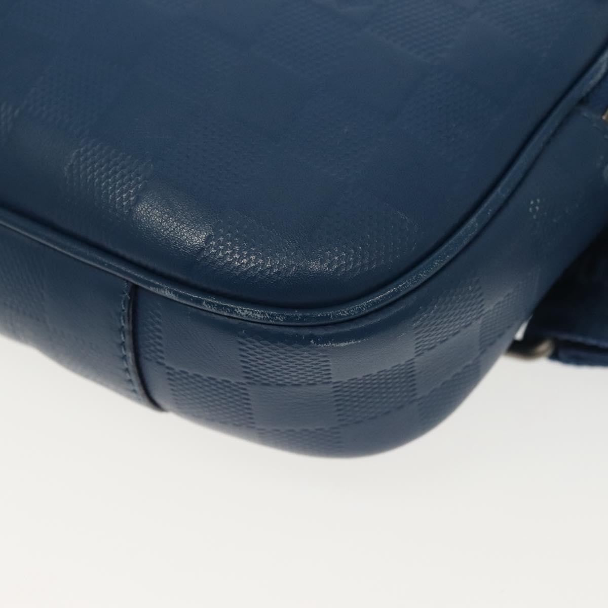 Louis Vuitton Ambler Bag Damier Infini Leather, BLUE, LEATHER, Shoulder bag