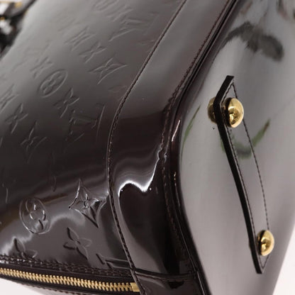 Louis Vuitton Alma Handbag Monogram Vernis, PURPLE, PATENT_LEATHER, Handbag