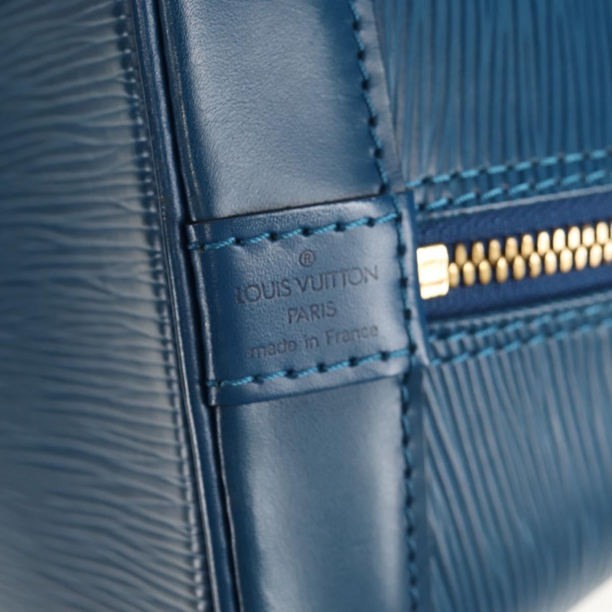 Louis Vuitton Alma Handbag Epi Leather, BLUE, LEATHER, Handbag