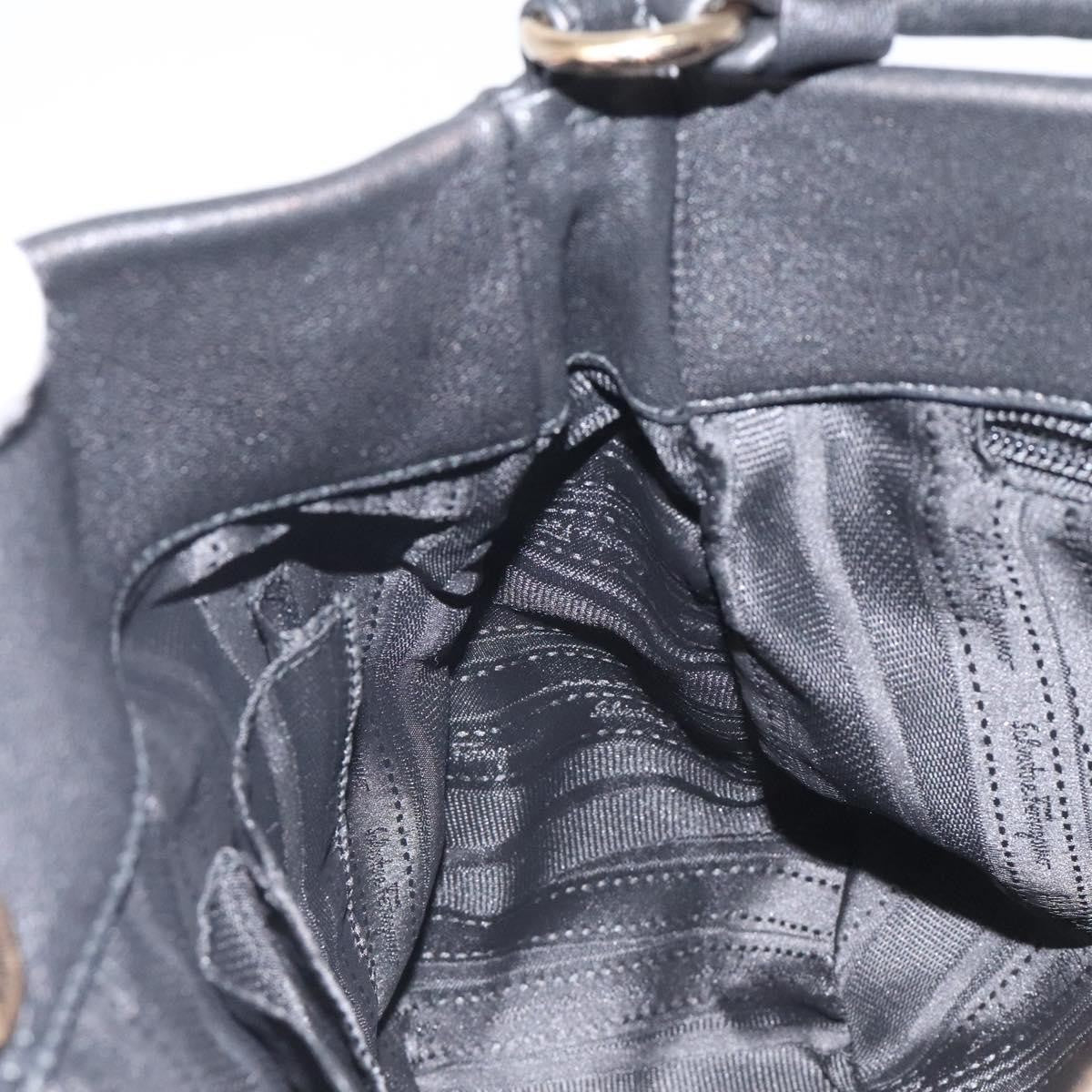 Salvatore Ferragamo Miss Vara Giusy Hobo Leather, BLACK, LEATHER, Shoulder bag