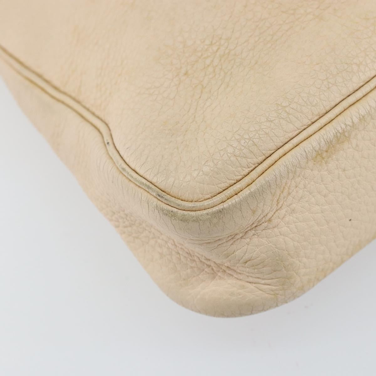 Hermes Massai Bag Leather, BEIGE, LEATHER, Shoulder bag