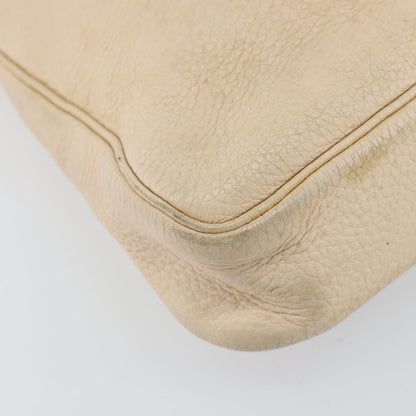 Hermes Massai Bag Leather, BEIGE, LEATHER, Shoulder bag