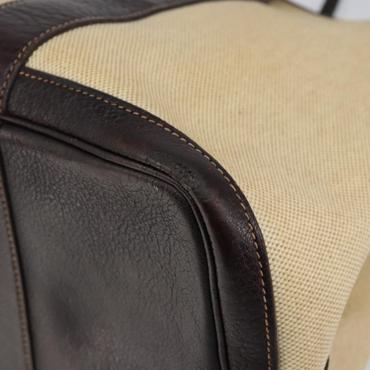 Hermes Garden Party Tote Canvas and Leather, BEIGE, CANVAS, Tote bag