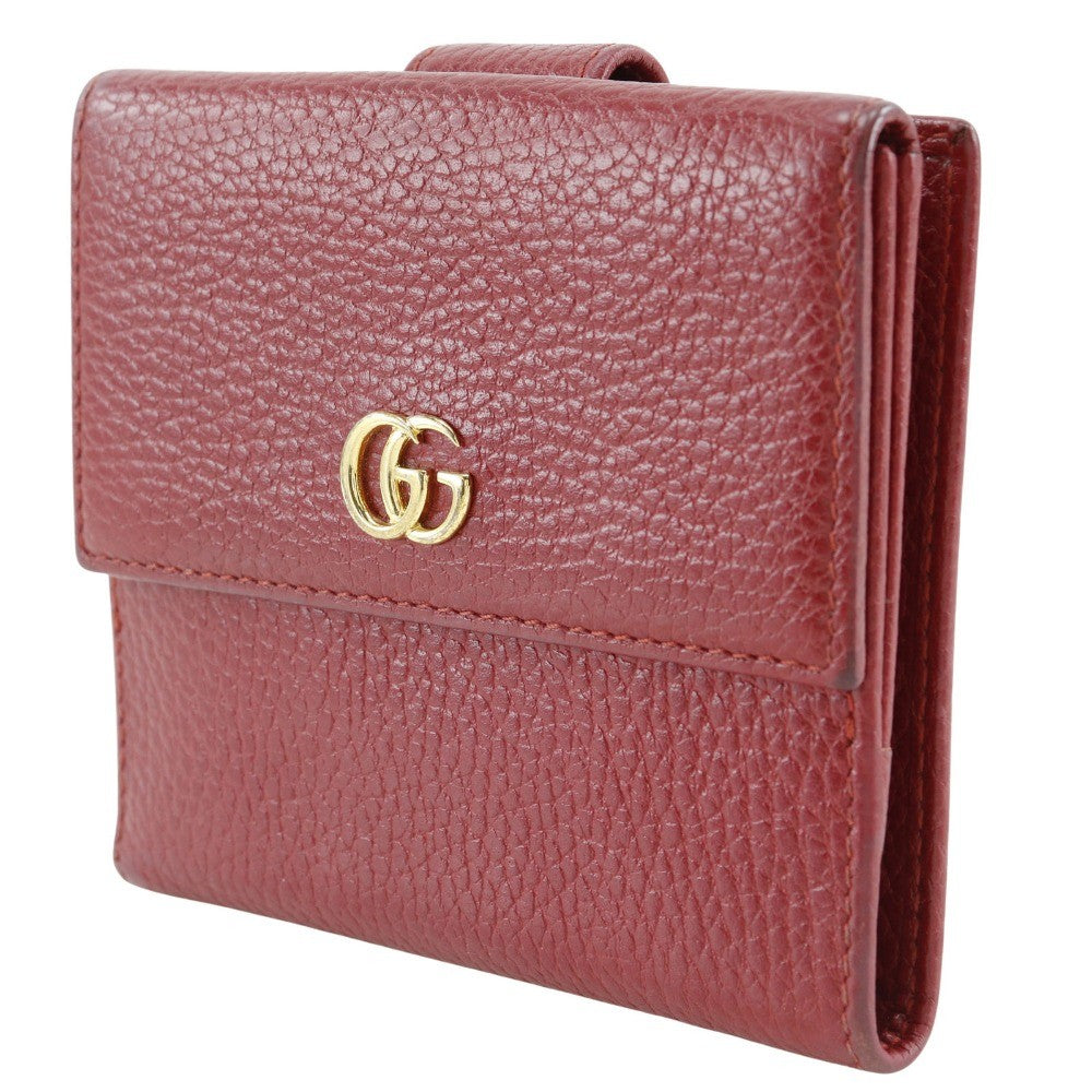Gucci GG Marmont Bifold Wallet Leather, RED, LEATHER, Wallets
