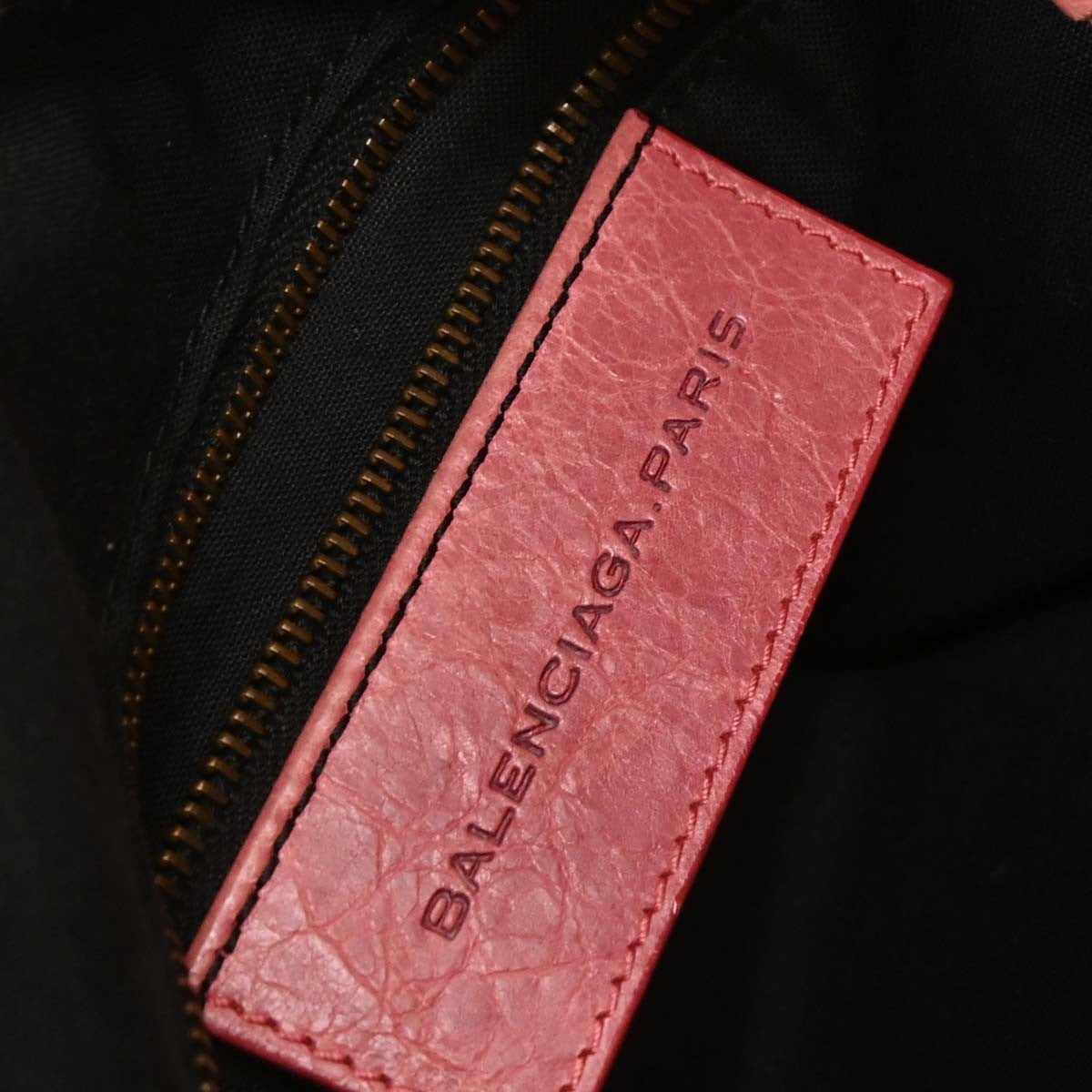 Balenciaga City Classic Studs Bag Leather, PINK, LEATHER, Handbag