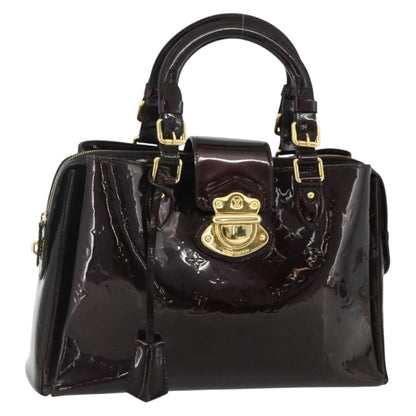 Louis Vuitton Melrose Avenue Handbag Monogram Vernis, Burgundy, Patent Leather, Handbag