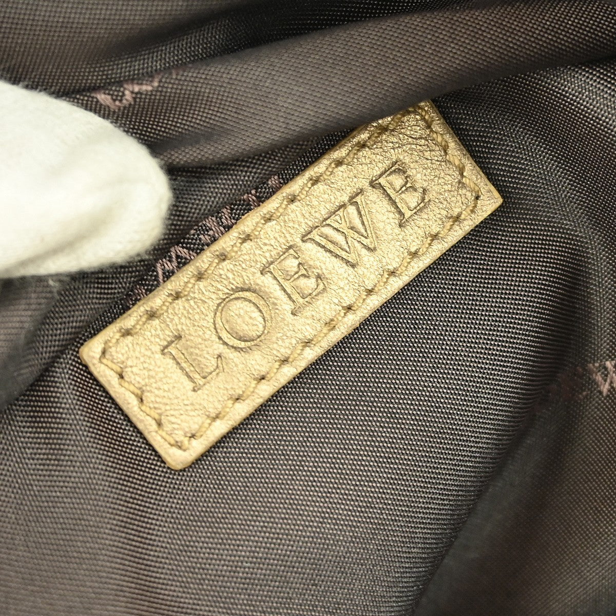 Loewe Anagram Logo Nappa Aire Hand Bag Leather, GOLD, LEATHER, Handbag