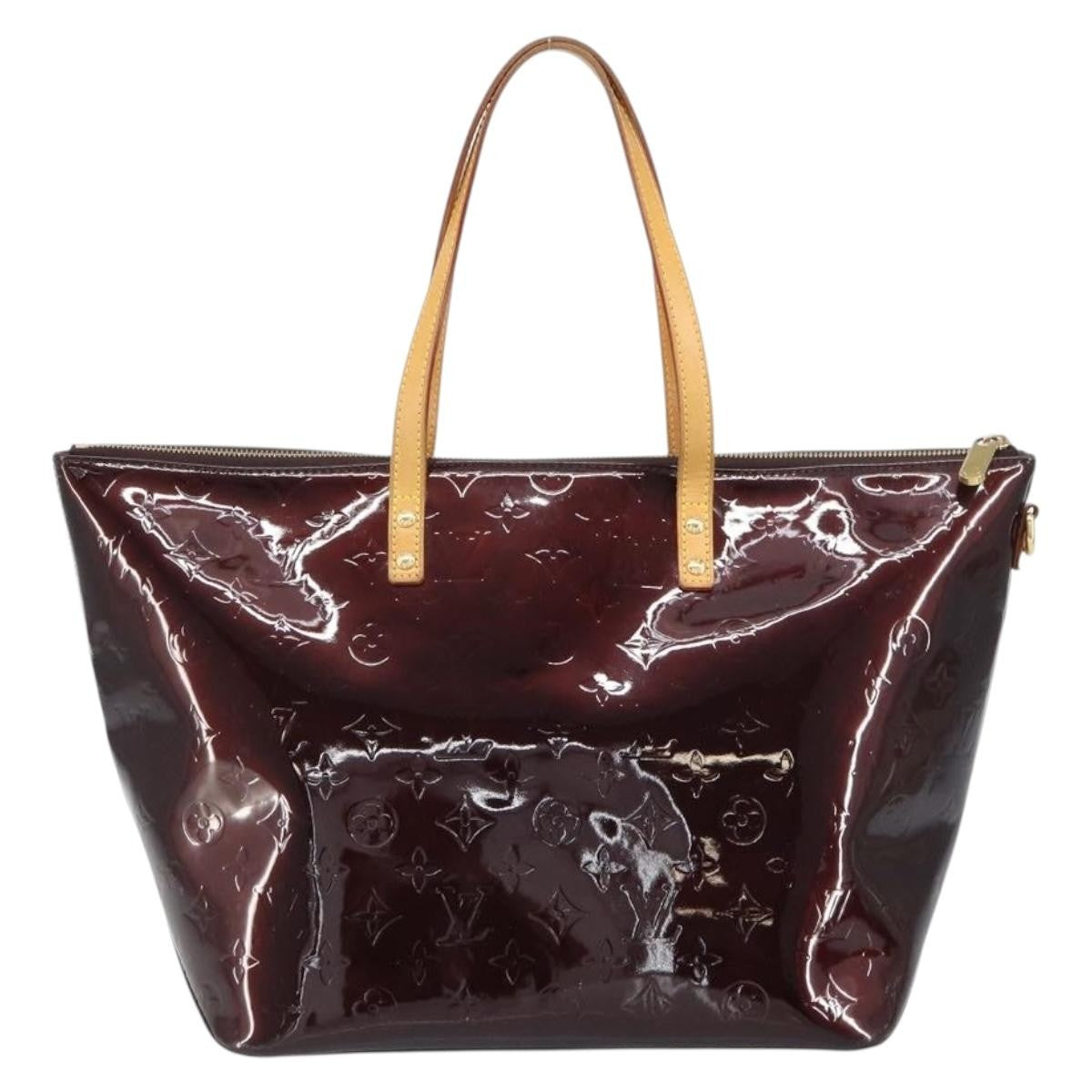 Louis Vuitton Bellevue Handbag Monogram Vernis, BROWN, PATENT_LEATHER, Tote bag