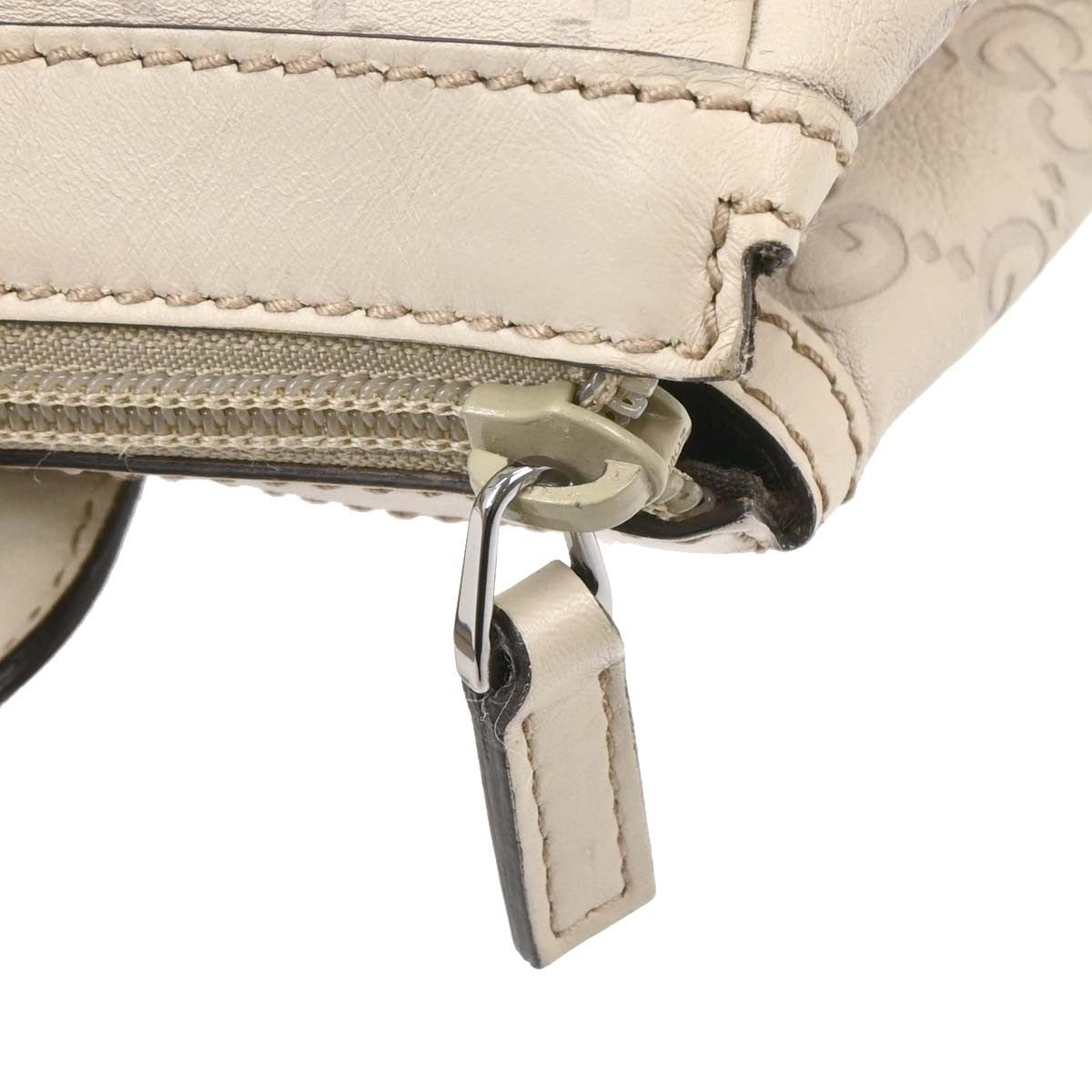 Gucci Princy Zip Tote GG Canvas, WHITE, LEATHER, Tote bag