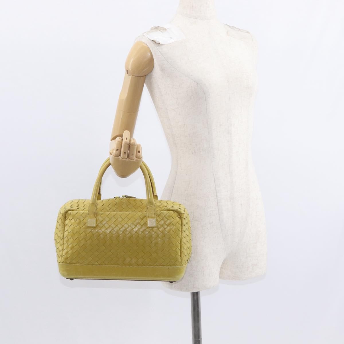 Bottega Veneta Vintage handbag Leather, YELLOW, LEATHER, Handbag
