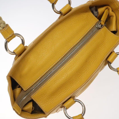 Prada Vintage Handbag Leather, YELLOW, LEATHER, Handbag