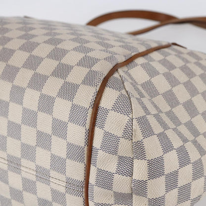 Louis Vuitton Totally Handbag Damier azur, WHITE, CANVAS, Tote bag