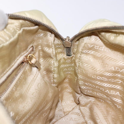 Prada Vintage Zip Handbag Tessuto, BEIGE, NYLON, Handbag