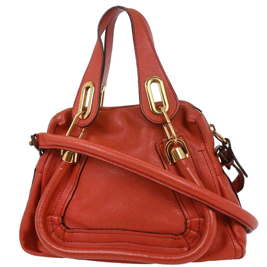 Chloe Paraty Handbag Quilted Leather, RED, LEATHER, Handbag