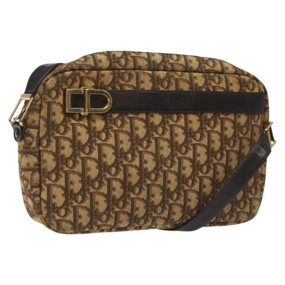 Christian Dior Vintage Trotter Shoulder Bag Canvas, BROWN, CANVAS, Shoulder bag